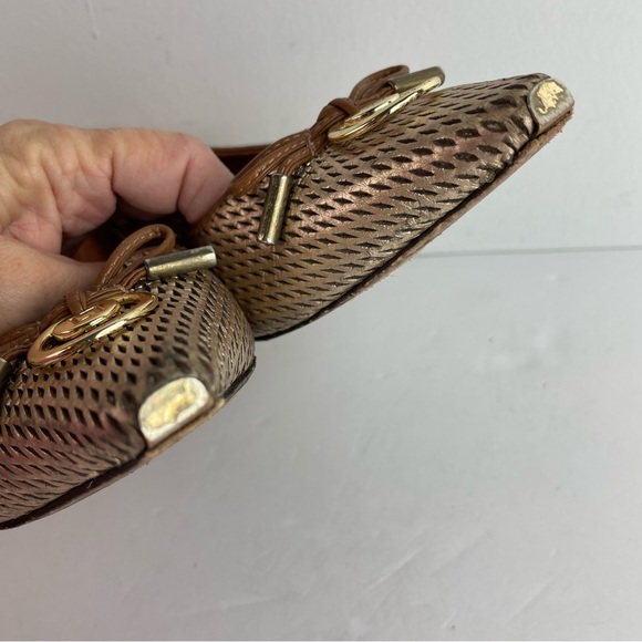 ✨✨Luz da Lua Vintage Gold Asymmetrical Heel Kitten Heels - ✨✨ - Picture 3 of 10